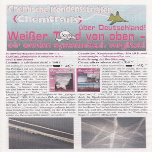 Chemische Kondensstreifen (Chemtrails) über Deutschland